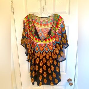 Trina Turk Moroccan Medallion Print Tunic Swim Coverup | Size M | EUC